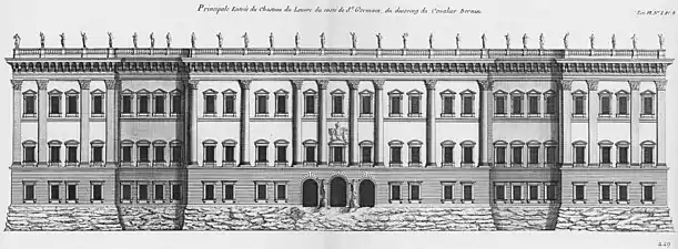Propuesta de fachada de Gian Lorenzo Bernini