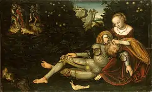 Sansón y Dalila, de Lucas Cranach el Joven (1537)