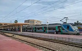 El Metro en la estación de Habib Bourguiba en Monastir