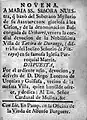 Novena a la Asunción de la Virgen venerada en Durango. No tiene año de impresión