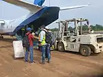 Llegada de donación por la ONU a RD Congo