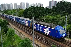 El tren directo Guangzhou-Kowloon es operado conjuntamente por la MTR de Hong Kong y China Rail Corporation.