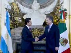 El presidente Enrique Peña Nieto junto con el presidente Mauricio Macri en Buenos Aires; julio de 2016.