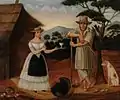 Miguel Alfonso Villasana y Gregoria Núñez Delgado de Villasana, 1850. Óleo sobre tela 70 x 83,3 cm.