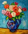 Pequeño ramo de flores en un jarrón azul (2010)