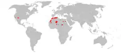 Distribución de Ammotragus lervia