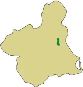 Situación del espacio dentro de la Región de Murcia.Ámbito territorial del Humedal del Ajauque y Rambla Salada