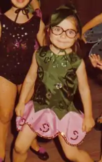 La actriz argentina Belén Caccia en el Teatro Broadway. Buenos Aires. Año 1978