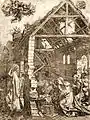 Natividad de Durero, copiada por Marcantonio Raimondi.
