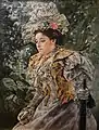 Margarita Ruelas Suárez en traje propio para salir, 1897