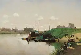 Un día de verano en el Sena por Martín Rico Ortega, 1870-1875
