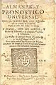 Almanaque para 1739 de Torres Villarroel impreso por José Joaquín Martínez
