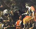 Tomiri hunde la cabeza de Ciro en una piel de sangre, 1685-1689, Museo del Louvre, Paris