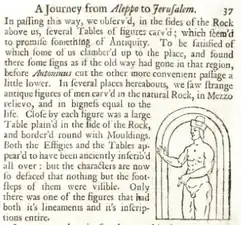 Descripción de Maundrell de las estelas asirias (1697)