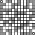 Laberinto de bloques: rellena los bloques para hacer un camino que conecte las estrellas, sin usar diagonales.