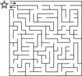Laberinto estándar: encuentra el camino desde y hasta la estrella.