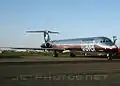 McDonnell Douglas MD-83 de Aeroméxico Travel (N583MD) en el Aeropuerto Internacional de la Ciudad de México.