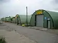 Cobertizos Nissen utilizadas como talleres, Meldreth, Cambridgeshire (2008)