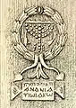Diseño del relieve hallado en la Gran Mezquita de Gaza, con inscripciones en hebreo y griego.