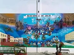 Mural en el Mercado 8 de julio.