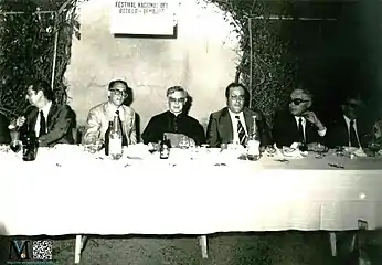 Mesa presidencial del primer festival nacional del Botillo, en Bembibre.