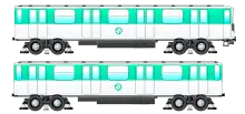 Esquema de un tren de neumáticos MP 73.