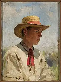 Estudio de un joven con sombrero de paja (1905-1906), Museo Nacional de Varsovia