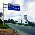 Entrada a Mindo en la vía Calacali-La Independencia.