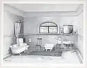 Ilustración de un baño de 1903.