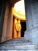 Corte templete central de San Rocco iluminado