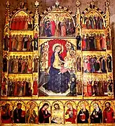 Retablo de Todos los Santos del monasterio de Sant Cugat (San Cucufate, en San Cugat del Vallés), de Pere Serra (1375).