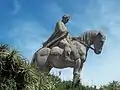 Monumento a José Artigas de perfil en Cerro Artigas, Minas, Lavalleja, Uruguay.