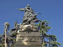 Grupo que corona el conjunto: Representación de los capitanes Daoíz y Velarde