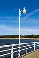 Farola en el muelle de Sopot, Polonia.