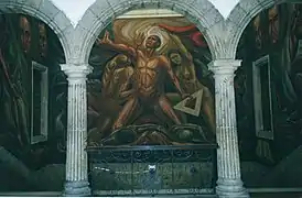Mural de Guillermo Chávez Vega de 1972.