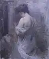 Armand Berton, Femme à sa toilette, c. 1890-1910.