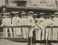Tripulantes no convés, 1942.