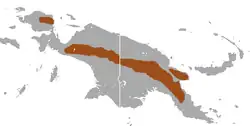 Mapa de distribución de Phascolosorex dorsalis