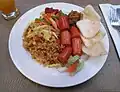Nasi goreng istimewa, arroz frito especial.