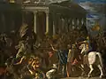 Saqueo y destrucción del Segundo Templo de Jerusalén. Nicolas Poussin, 1626.
