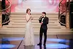 Nicole Neumann y Gabriel Canci en la conducción de Miss Universo 2015.