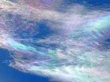Nubes iridiscentes en la sierra de Gredos (Ávila, España)