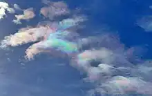 Nubes iridiscentes en la sierra de Gredos (Ávila, España)
