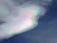 Nubes iridiscentes en la sierra de Gredos (Ávila, España)