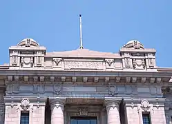 Detalle de la cornisa