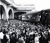 Multitudes en la ceremonia de apertura.