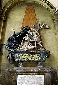 Monumento funerario de Jean-Baptiste Joseph Languet de Gergy, cura de la parroquia de Saint-Sulpice, por Slodtz.