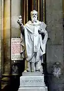 Estatua de san Agustín, obras de Jean-Marie Bonnassieux