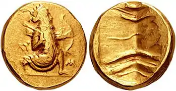 Doble dárico acuñado después de la conquista de Alejandro Magno, en Babilonia, ca. 322-315 a. C.