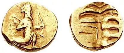 Doble dárico (16,65 g) de la ceca de Babilonia. Ca. 315-298 a. C.